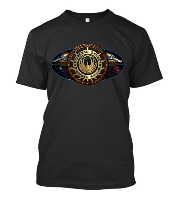 Battlestar Galactica BSG 75 Emblem Badge T-Shirt