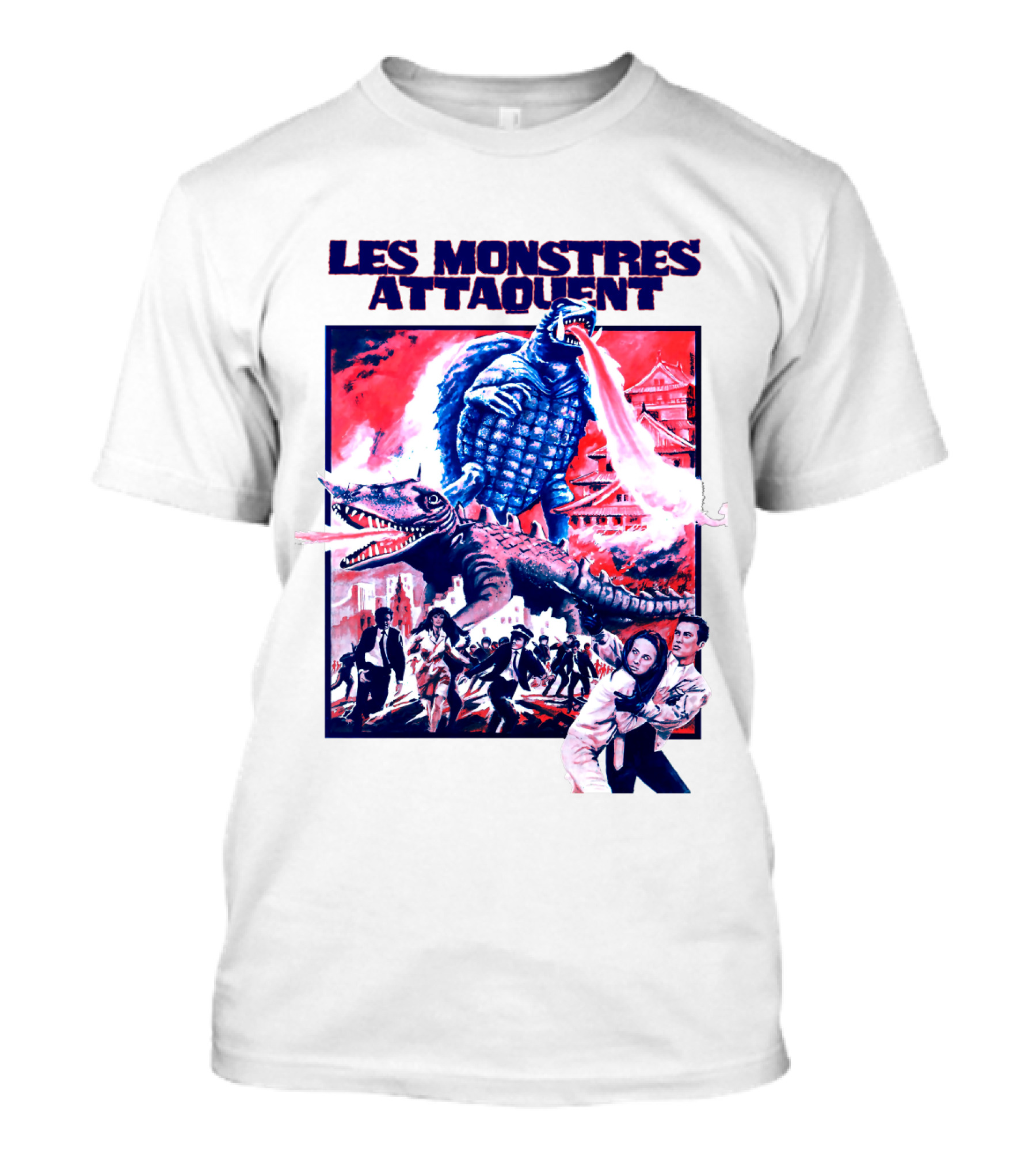 Les Monstres Attaquent Gamera French T-Shirt