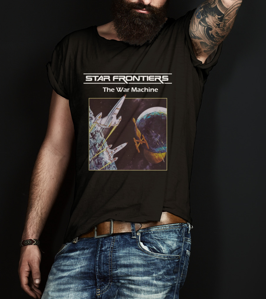 Star Frontiers The War Machine Spaceship Battle Scene T-Shirt
