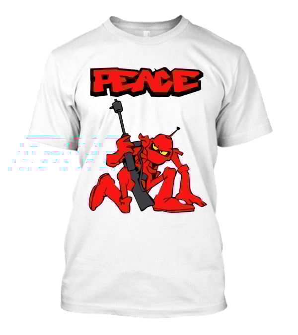 PEACE Ant Holding Rifle T-Shirt