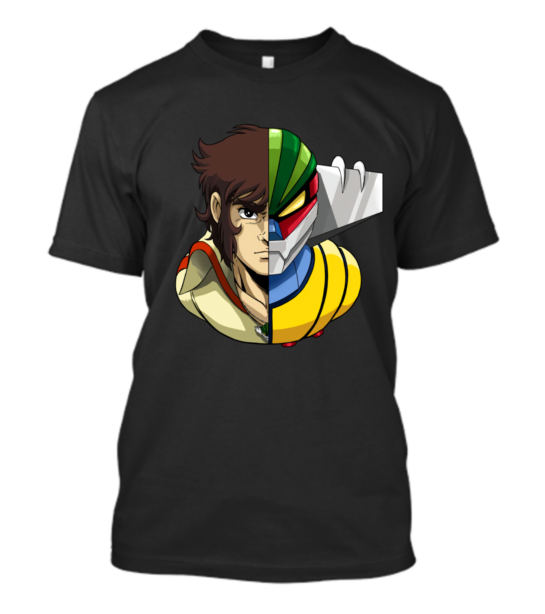 Hiroshi Shiba And Jeeg Robot Anime Fusion T-Shirt