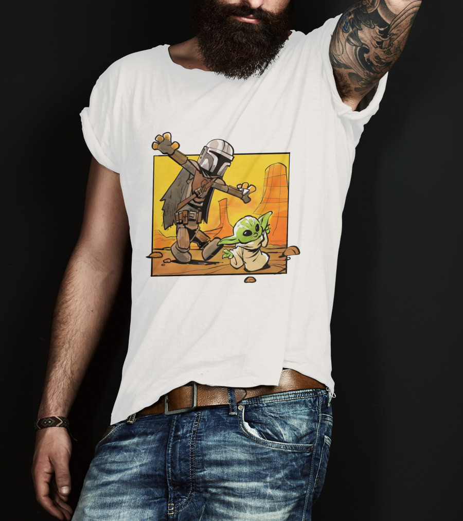 The Mandalorian And Grogu Desert Adventure Baby Yoda T-Shirt