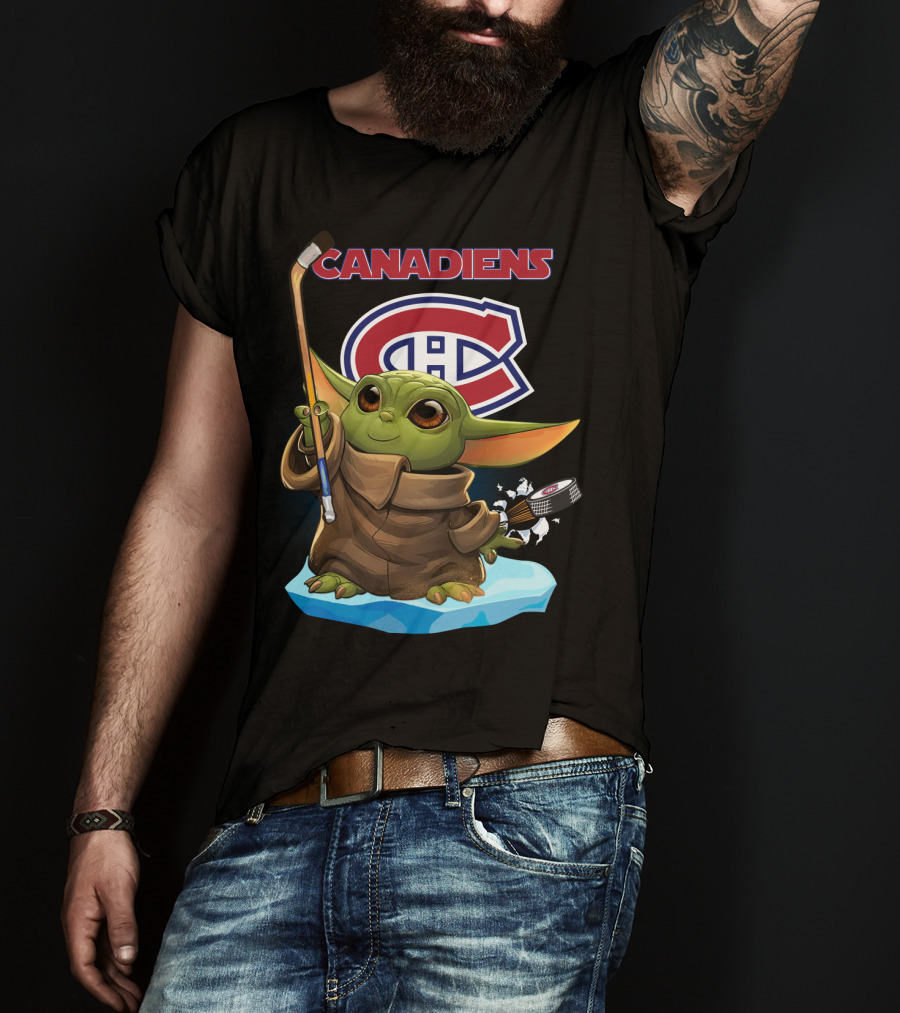 Baby Yoda Canadiens Hockey NHL Montreal Canadiens T-Shirt