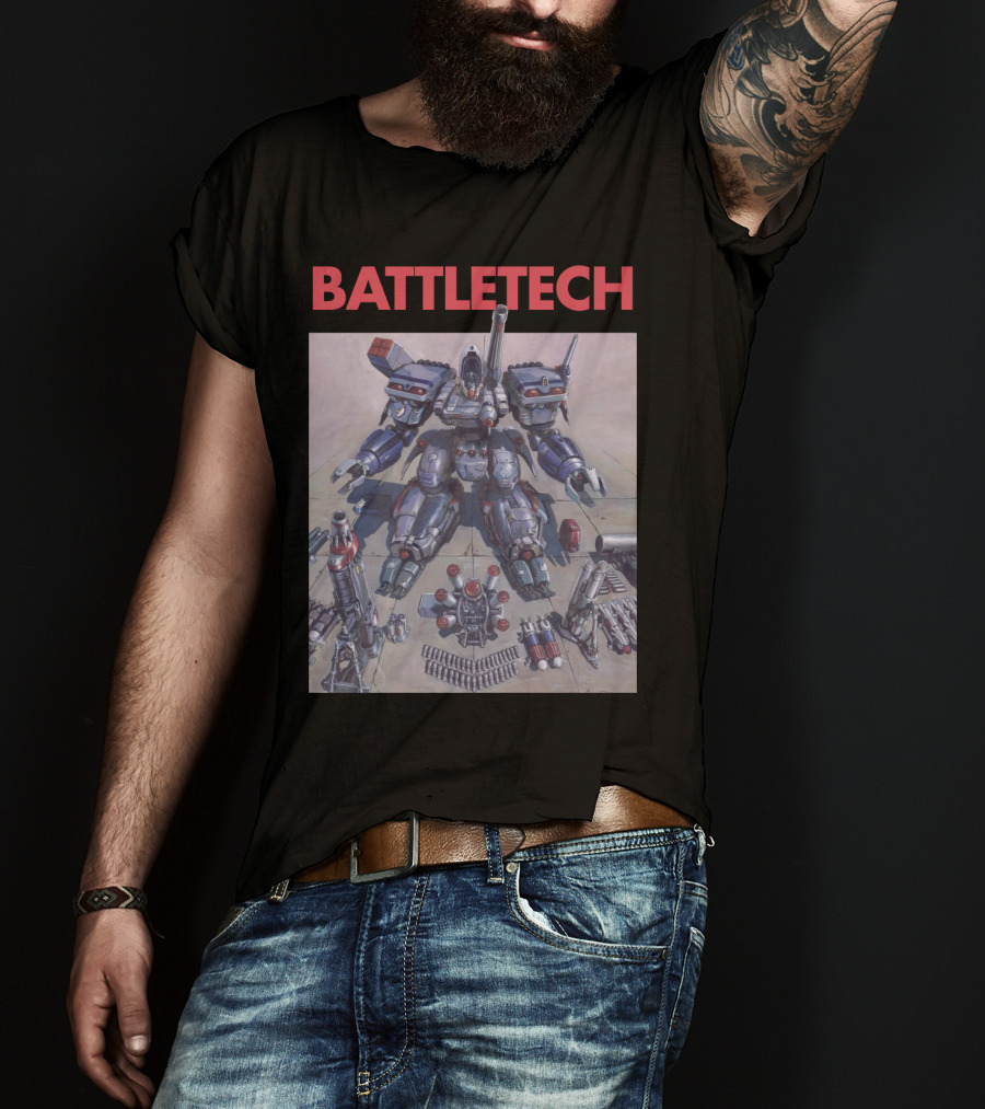 BATTLETECH Mech Assembly Scene T-Shirt