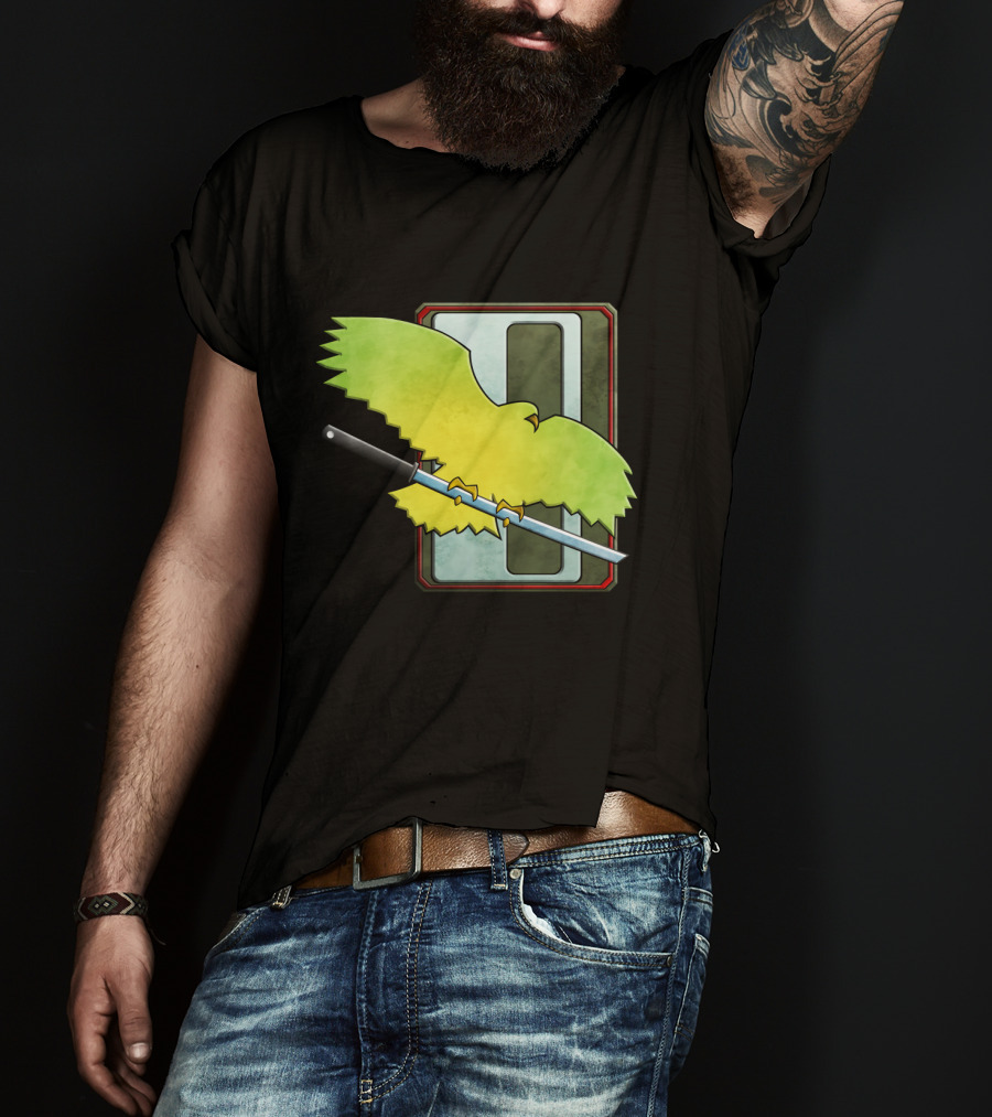 Clan Jade Falcon Battletech MechWarrior Green Falcon Sword Emblem T-Shirt