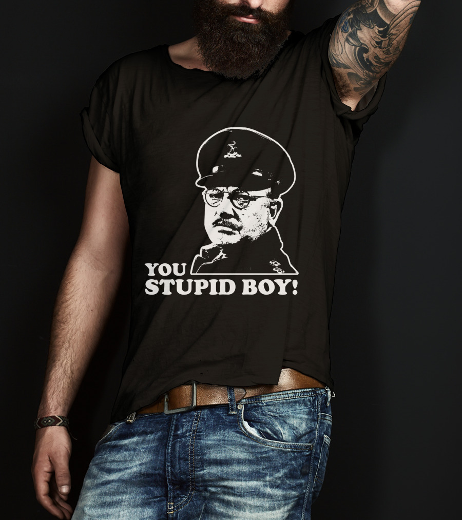 Dad's Army You Stupid Boy Classic Catchphrase T-Shirt