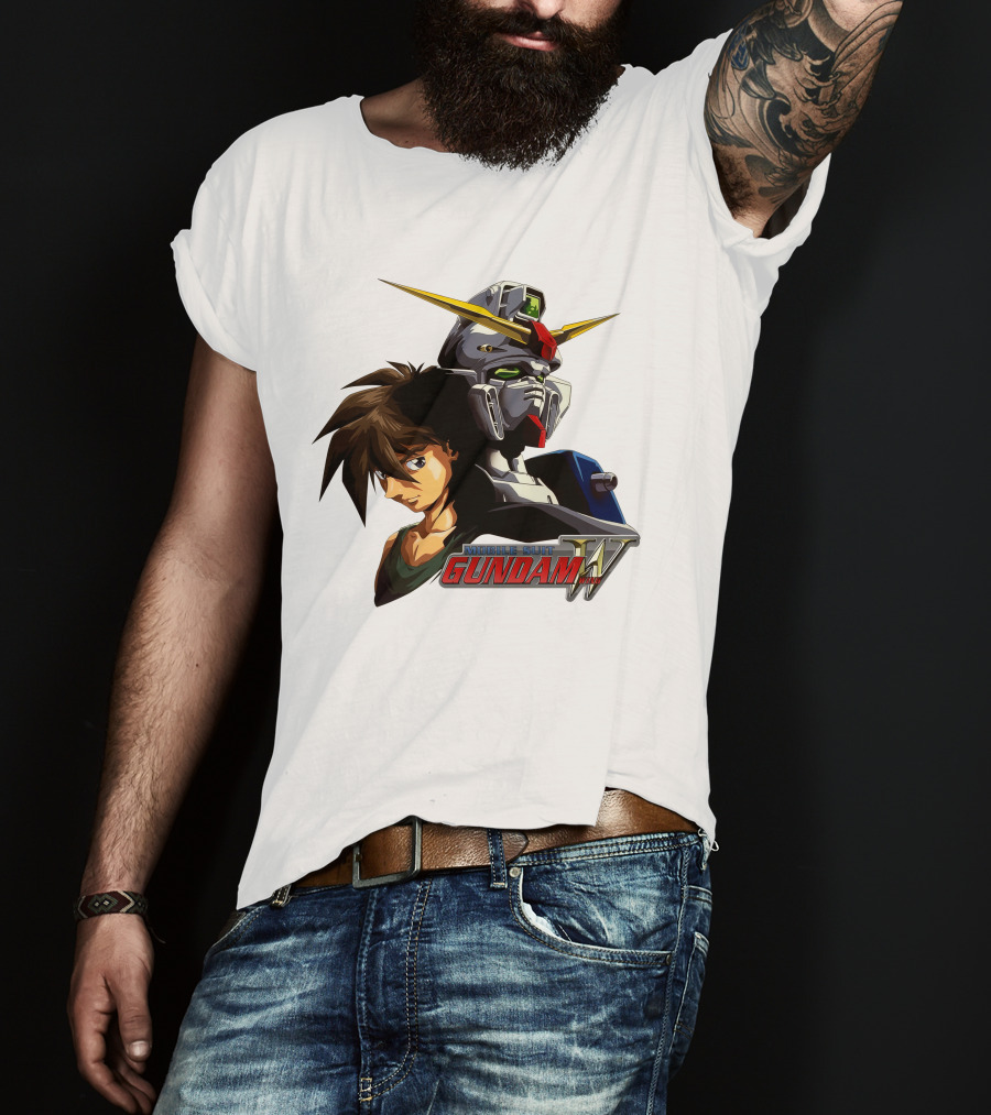 Mobile Suit Gundam Wing Hero And Robot T-Shirt