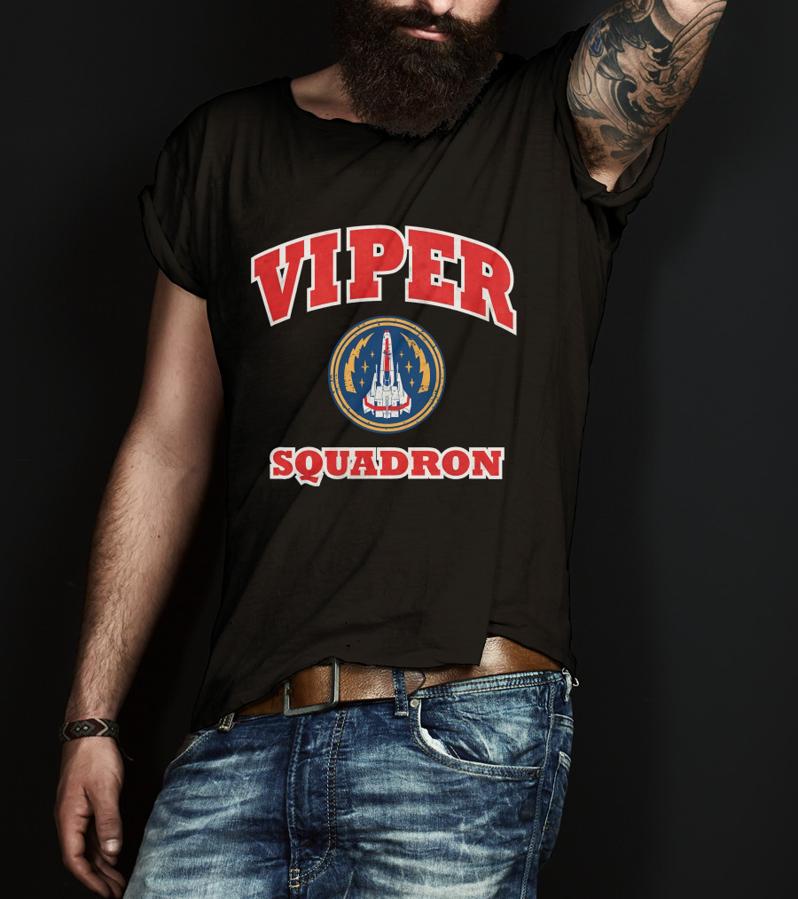 Battlestar Galactica Viper Squadron Vintage Emblem T-Shirt