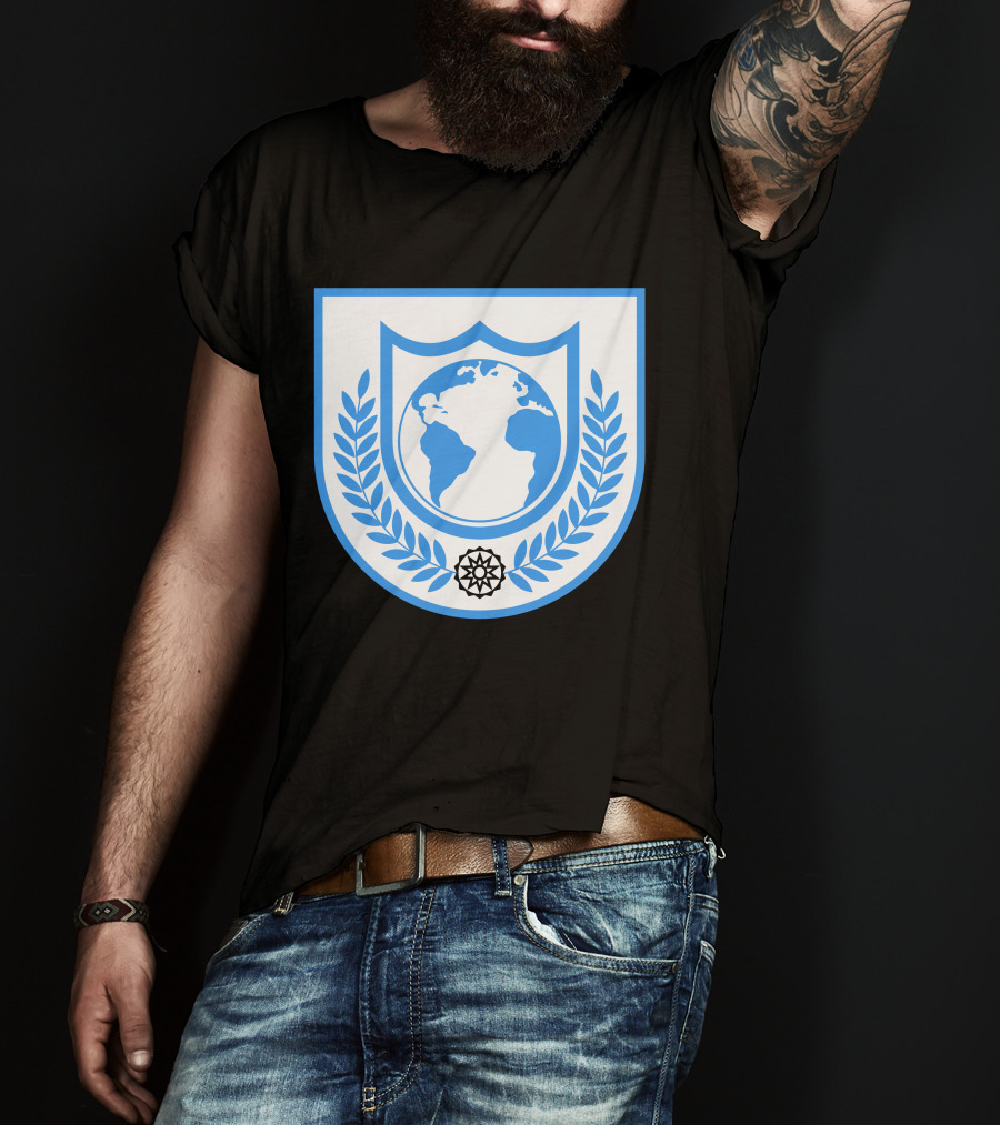 Buck Rogers Earth Alliance Emblem With Global Crest And Laurel Wreath T-Shirt