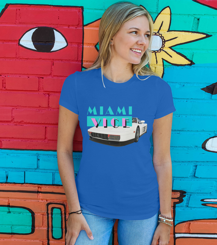 Miami Vice Retro Car T-Shirt