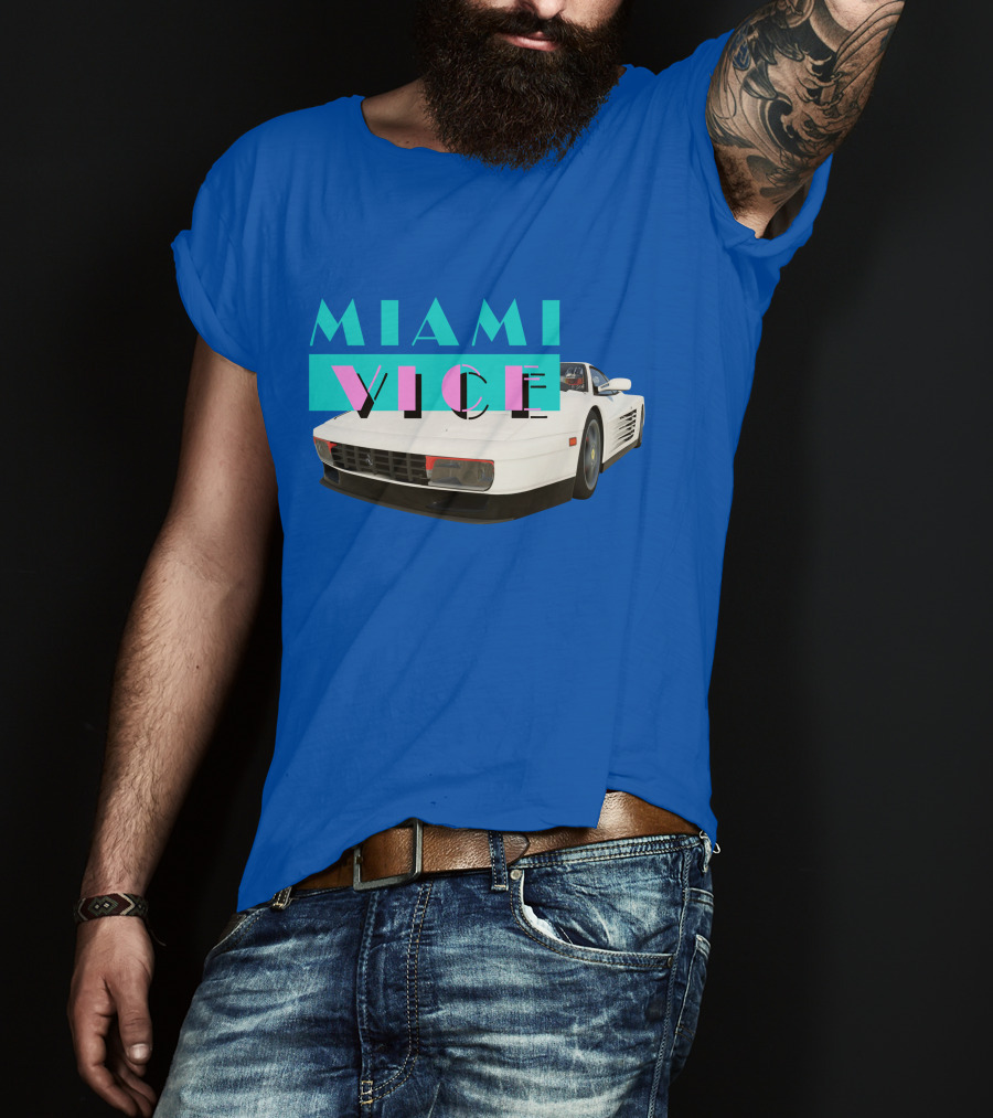 Miami Vice Retro Car T-Shirt