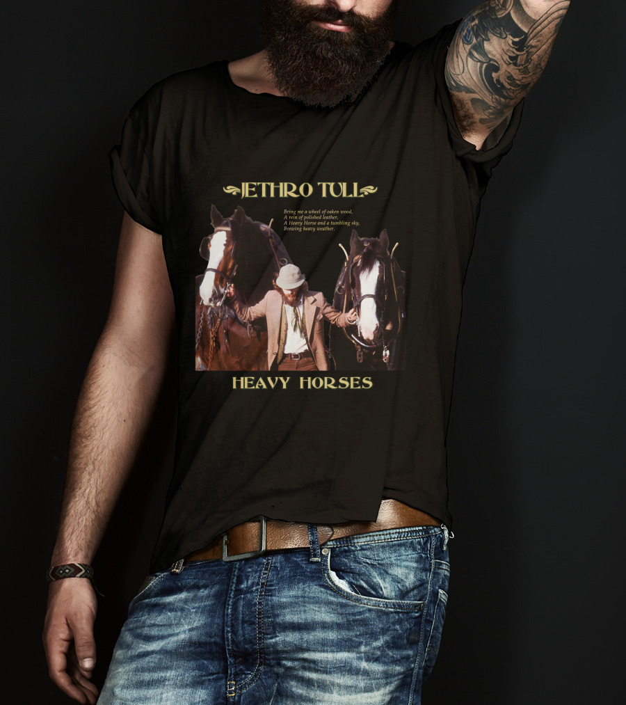 Jethro Tull Heavy Horses Lyrics Image T-Shirt