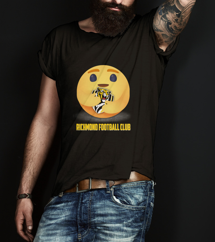 Richmond Football Club Emoji Tiger Hug T-Shirt