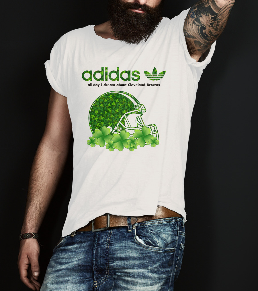 All Day I Dream About Cleveland Browns Shamrock Helmet T-Shirt