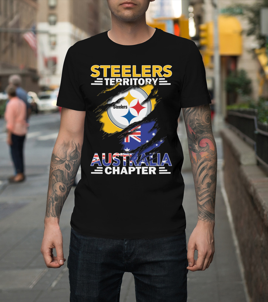 Steelers Territory Australia Chapter Steelers Logo Australian Flag T-Shirt
