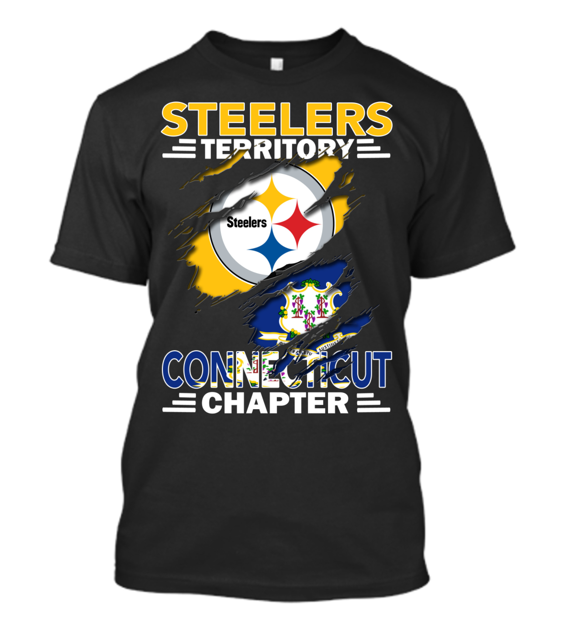 Steelers Territory Connecticut Chapter Flag Logo T-Shirt