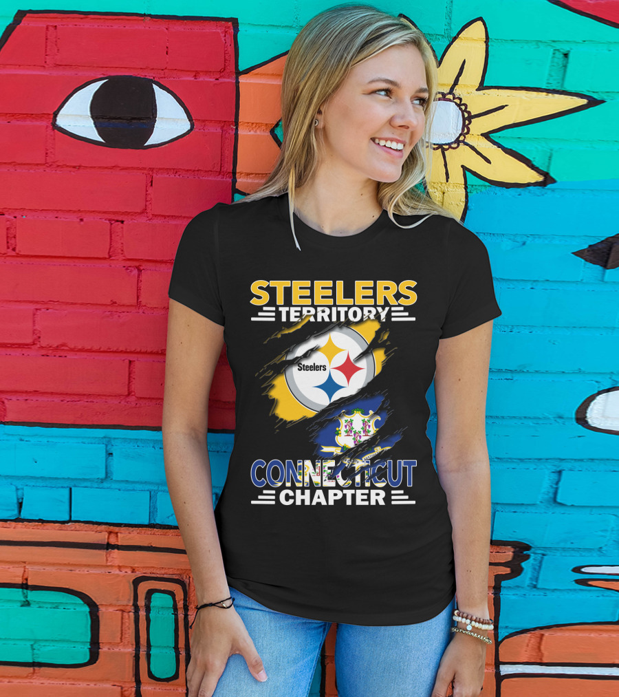 Steelers Territory Connecticut Chapter Flag Logo T-Shirt