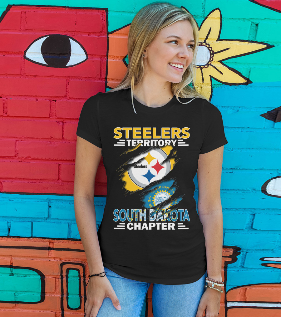 Steelers Territory South Dakota Chapter Steelers Logo And State Seal T-Shirt