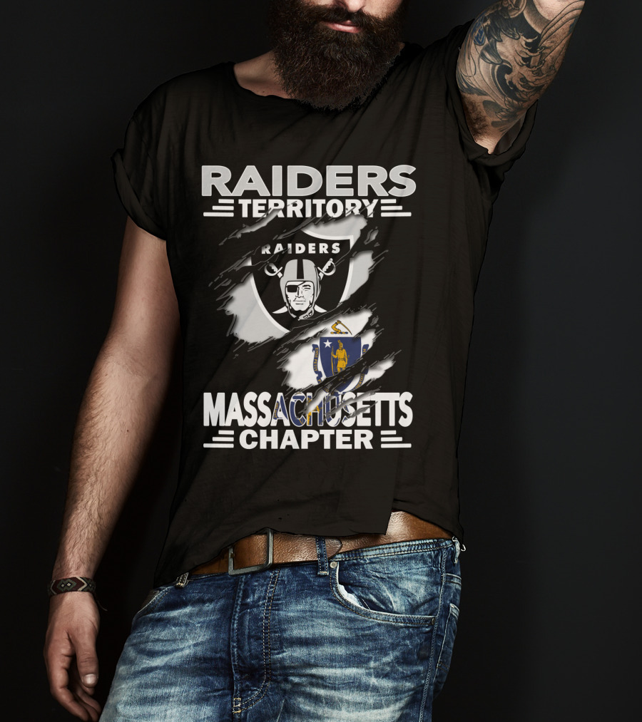 Raiders Territory Massachusetts Chapter Logo With State T-Shirt