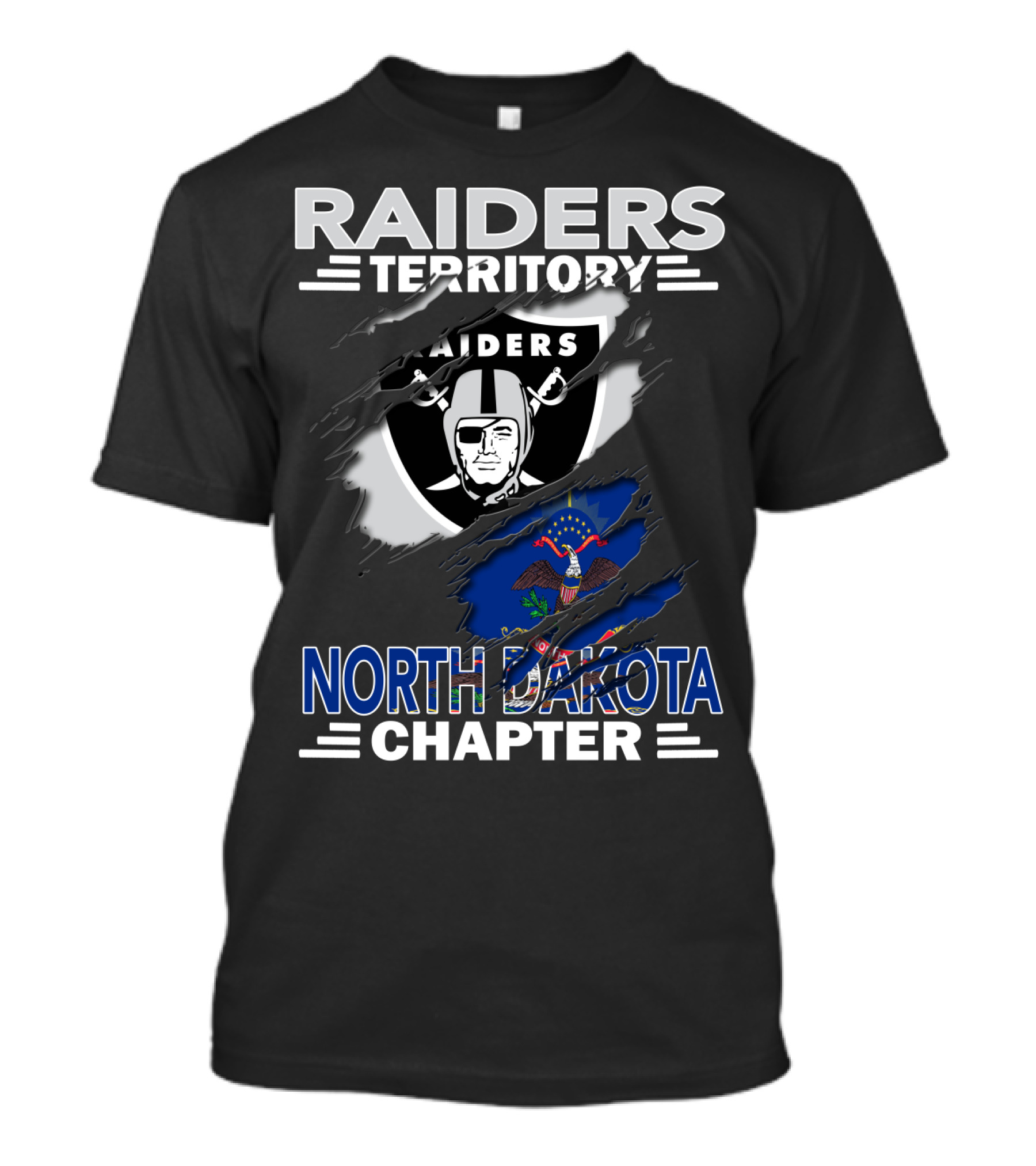 Raiders Territory North Dakota Chapter Nfl Team Pride T-Shirt