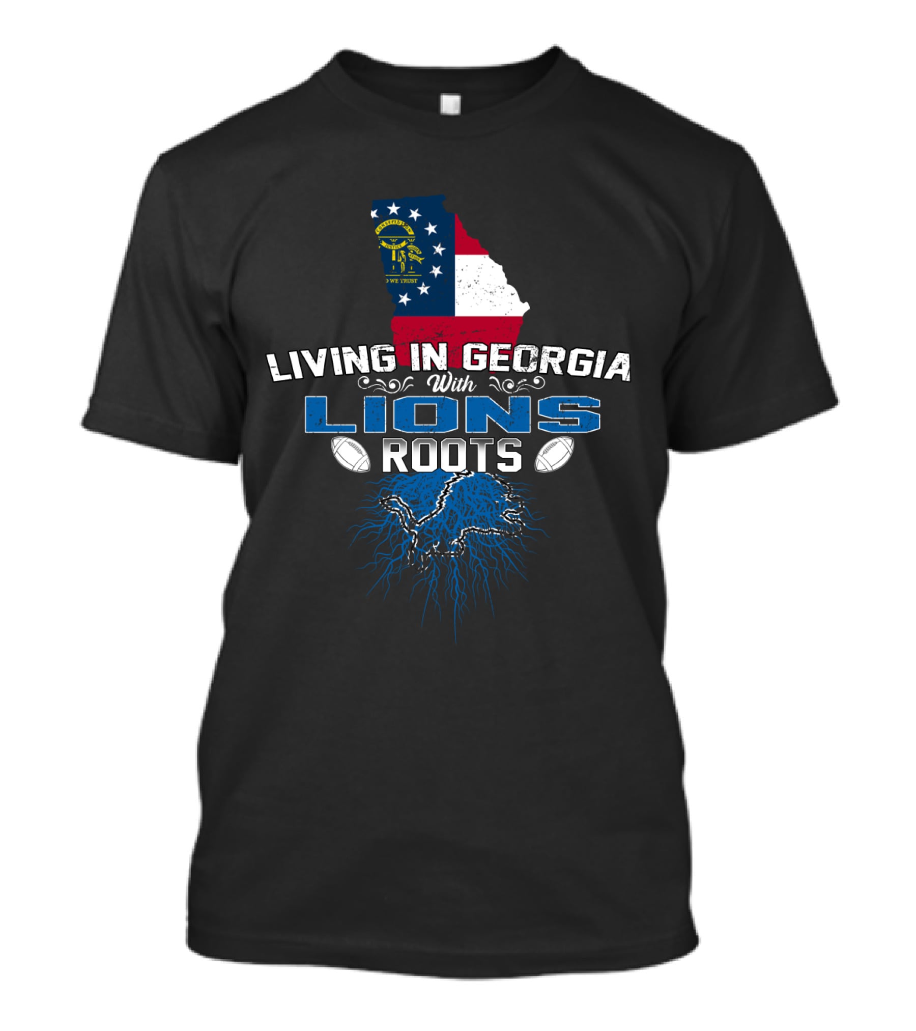 Georgia Pride With Detroit Lions Football Legacy T-Shirt