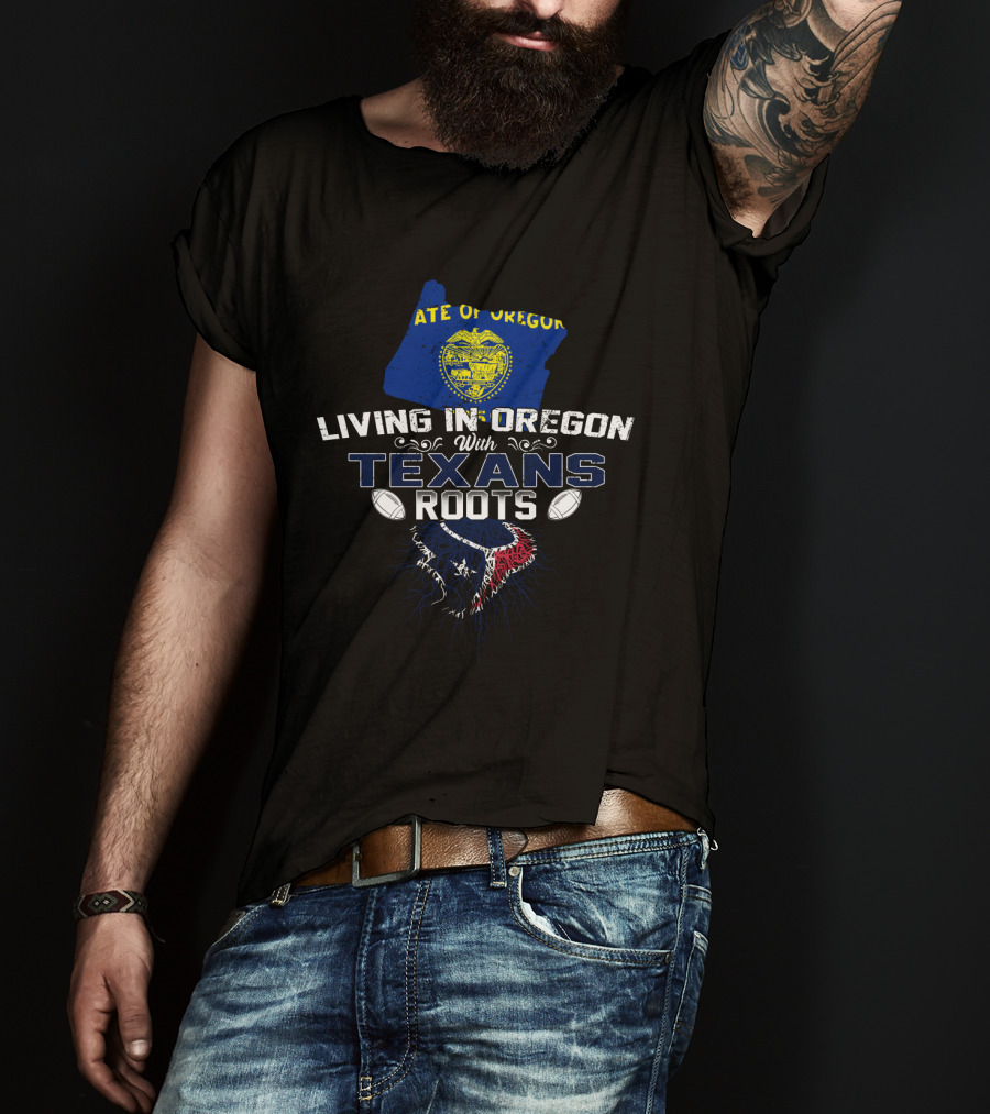 Oregon State Pride And Houston Texans Heritage Fusion T-Shirt