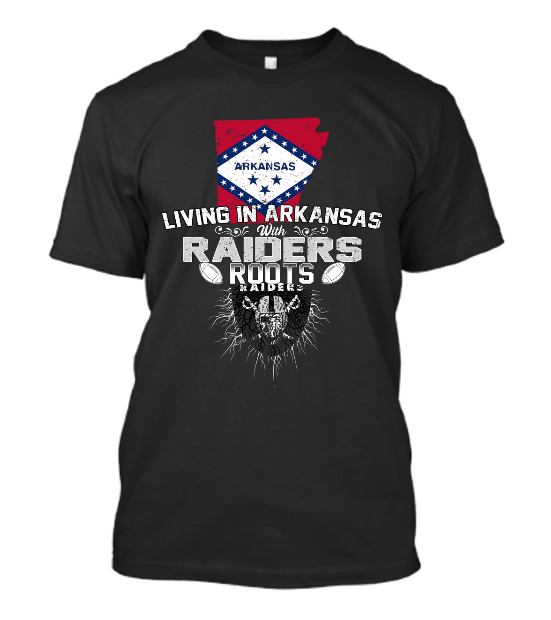 Living In Arkansas With Raiders Roots T-Shirt