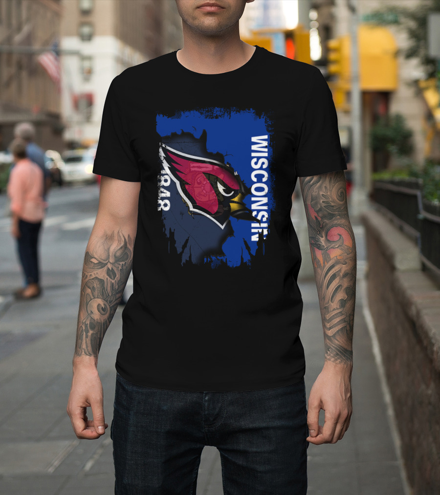 Wisconsin 1848 Together With Cardinals T-Shirt