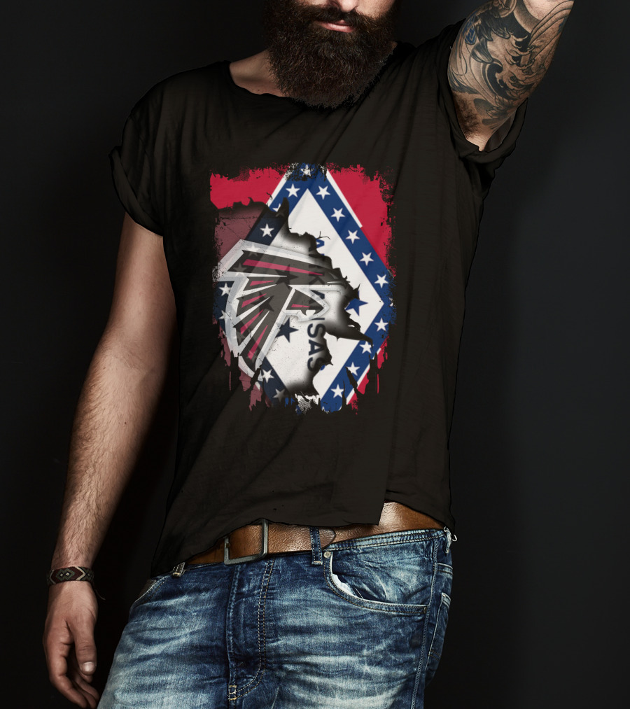 Arkansas Flag With Atlanta Falcons T-Shirt