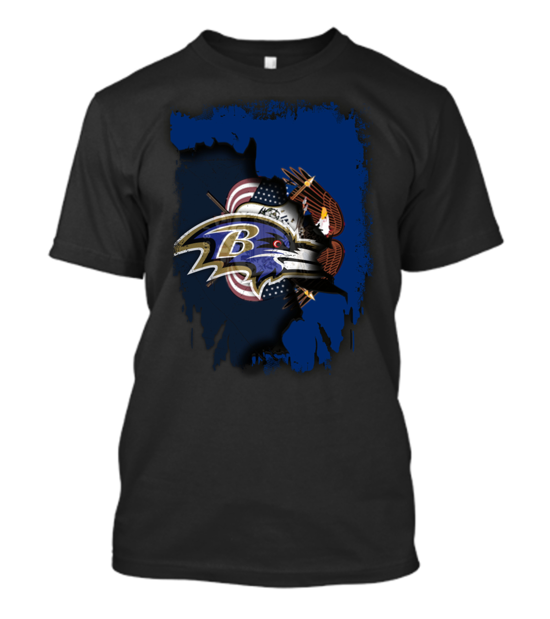 Ravens Eagle Flag Together Utah T-Shirt