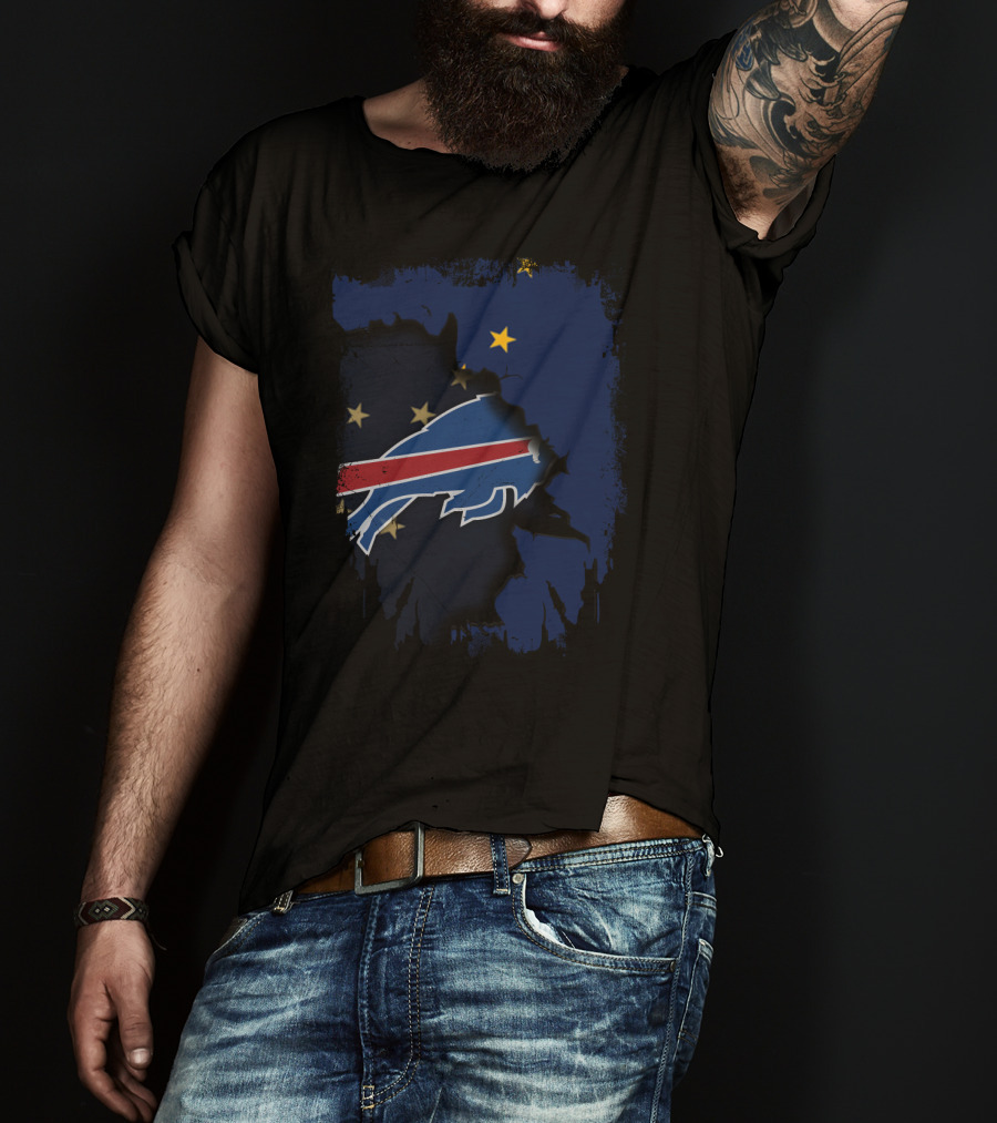 Alaska And Buffalo Bills United Under The Stars T-Shirt