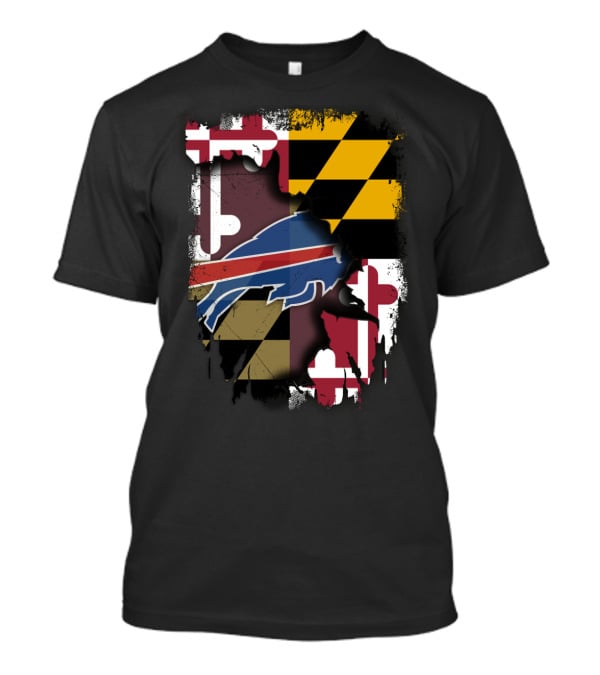 Together Maryland With Bills And Maryland Flag T-Shirt