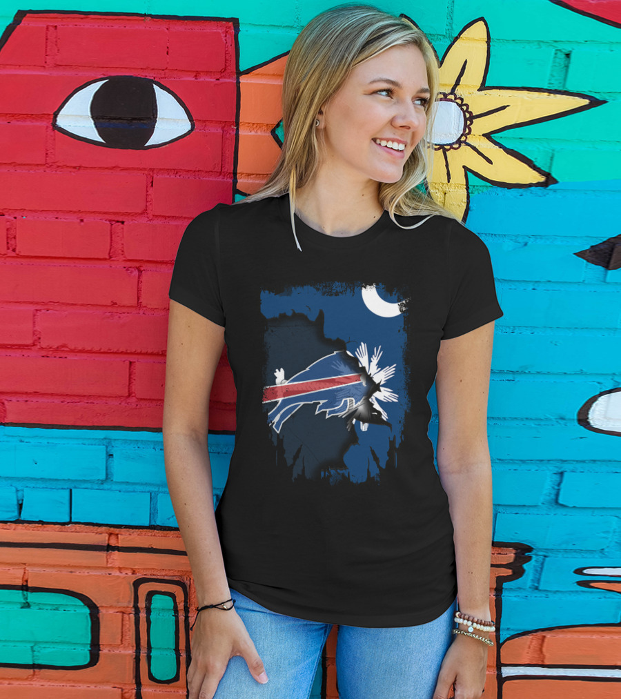 Together South Carolina Bills Moon Palmetto T-Shirt