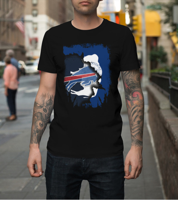 Shirt: Buffalo Bills and Wyoming State Unity T-Shirt Buffalo Bills and Wyoming State Unity T-Shirt