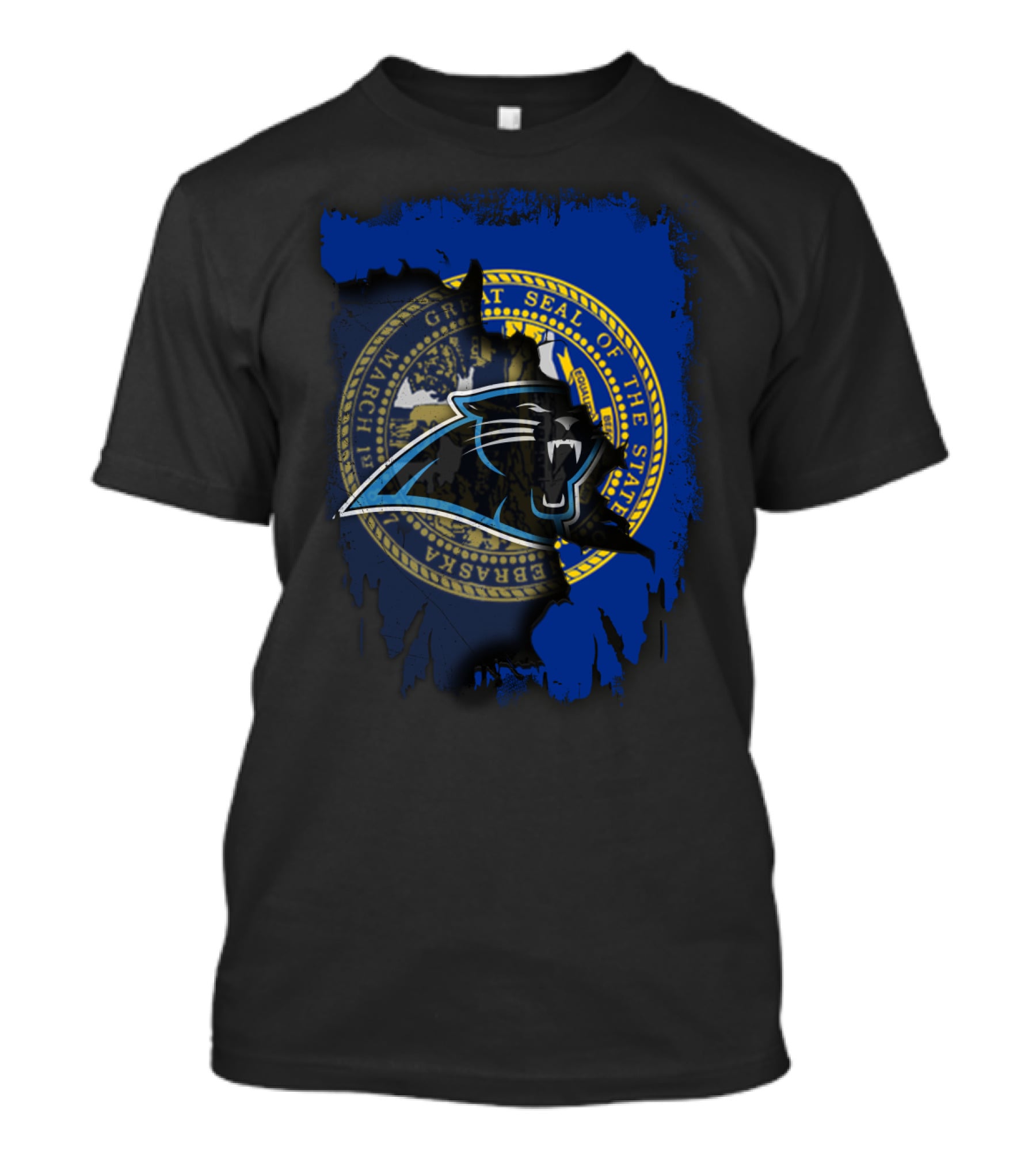Together Nebraska With Panthers Seal Emblem T-Shirt