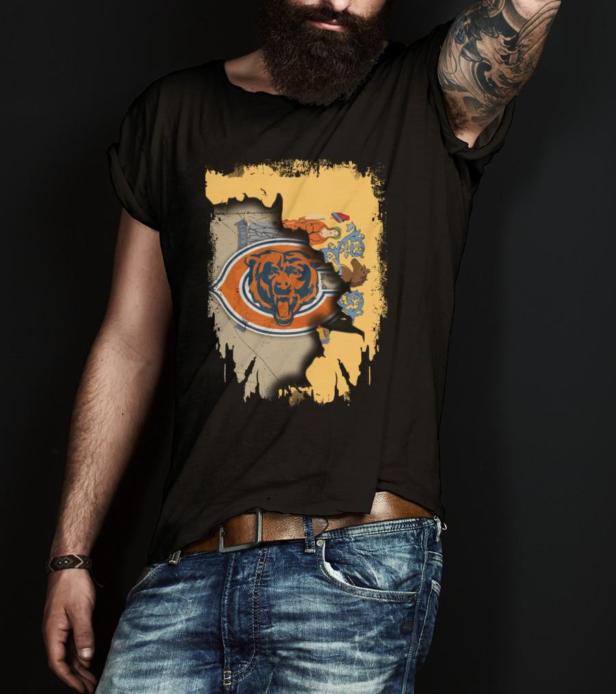 New Jersey Bears Emblem With State Map T-Shirt