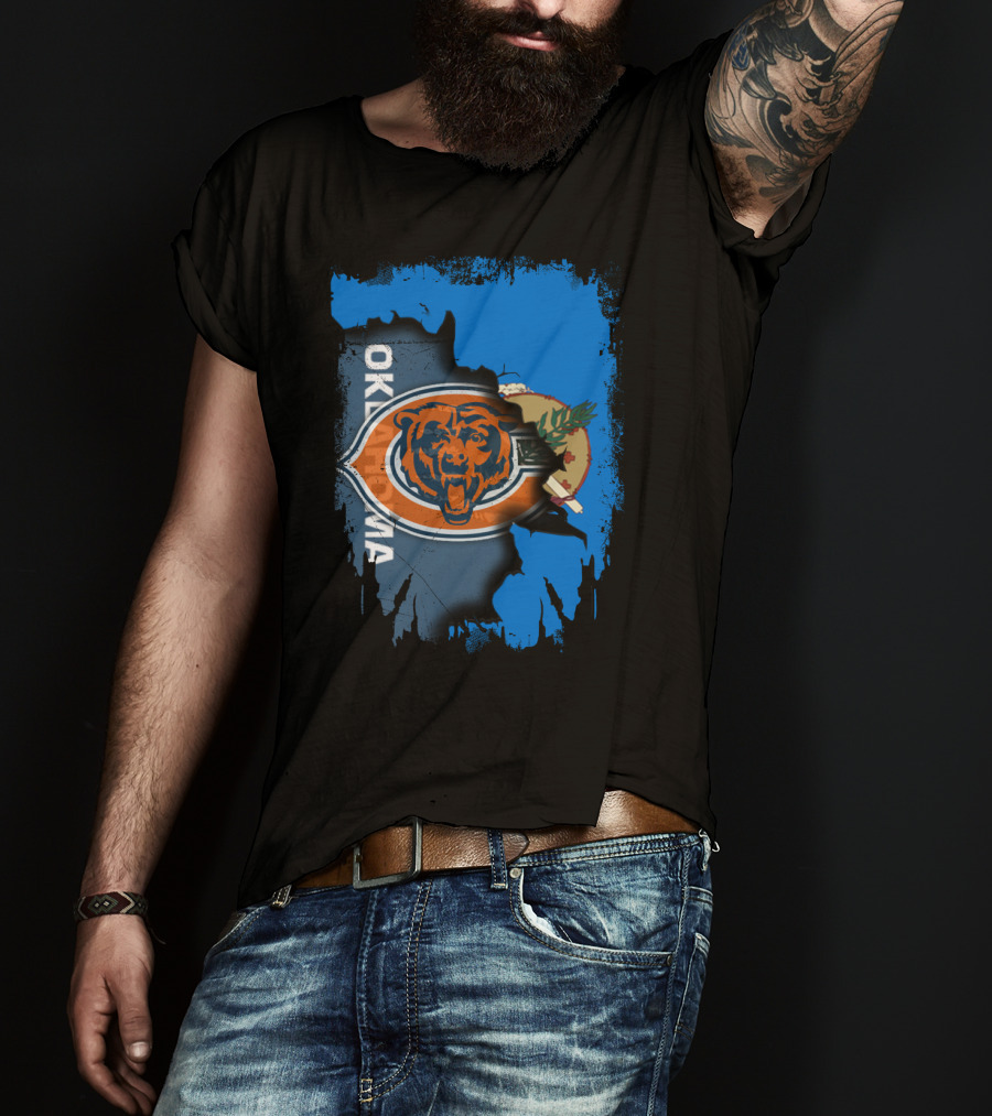 Oklahoma Chicago Bears Logo Mashup T-Shirt