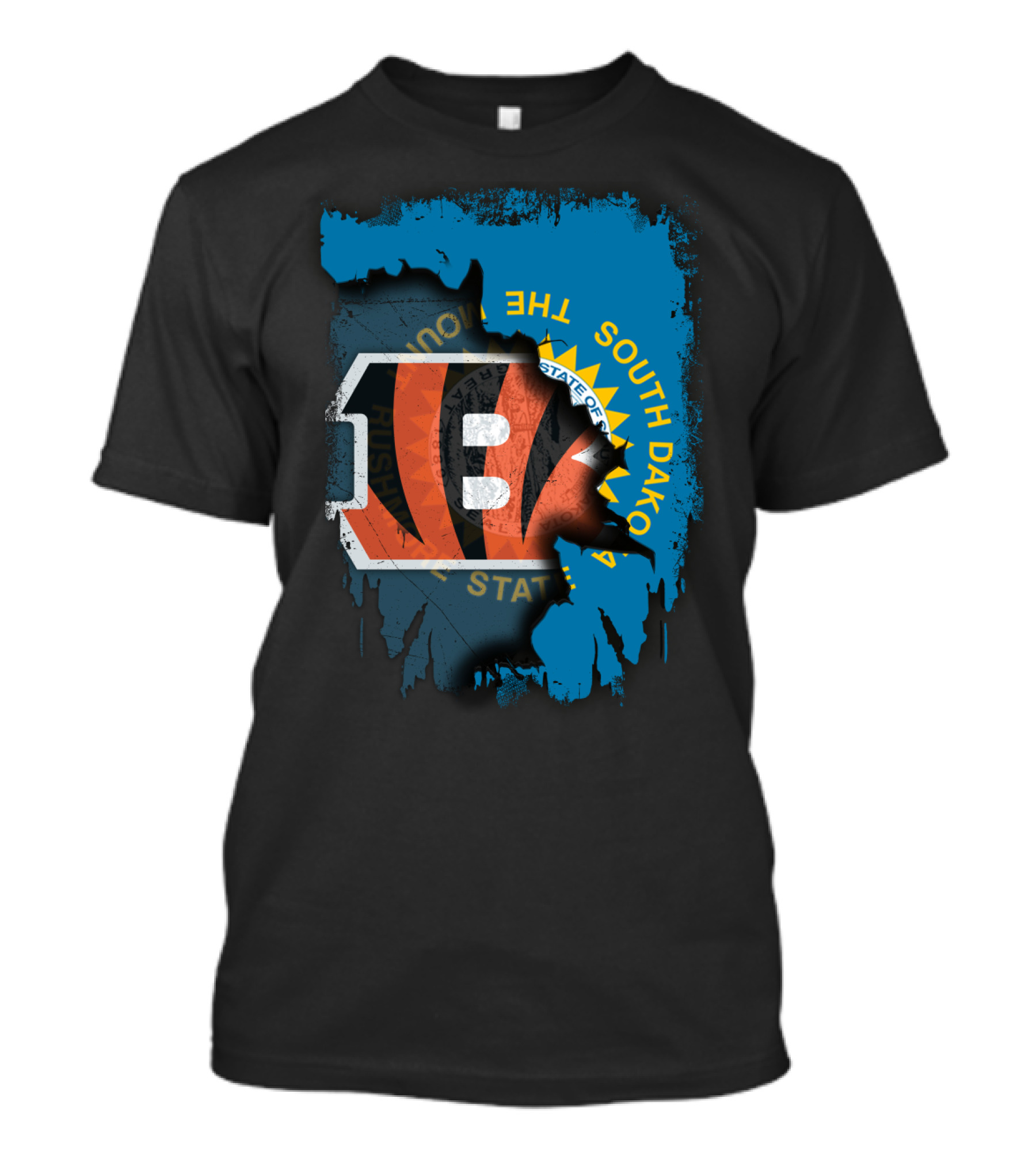 South Dakota Meets Bengals Team Spirit Mashup T-Shirt