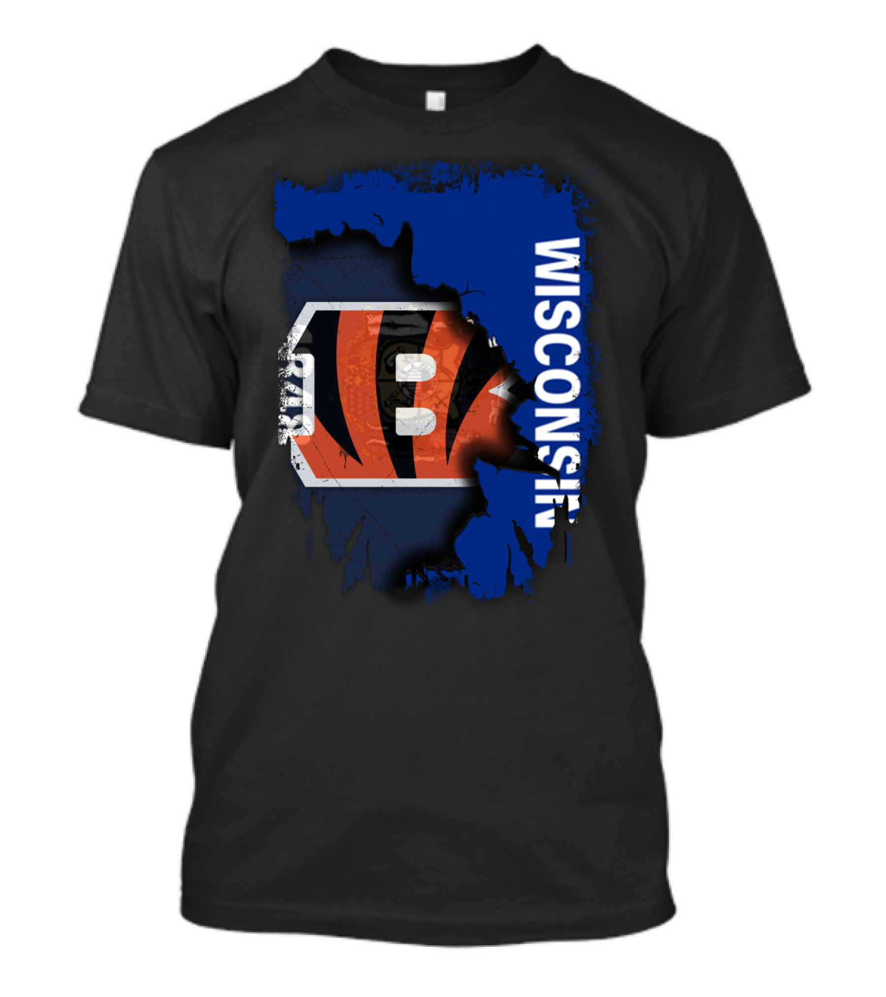 Wisconsin Pride With Cincinnati Bengals Logo Integration T-Shirt