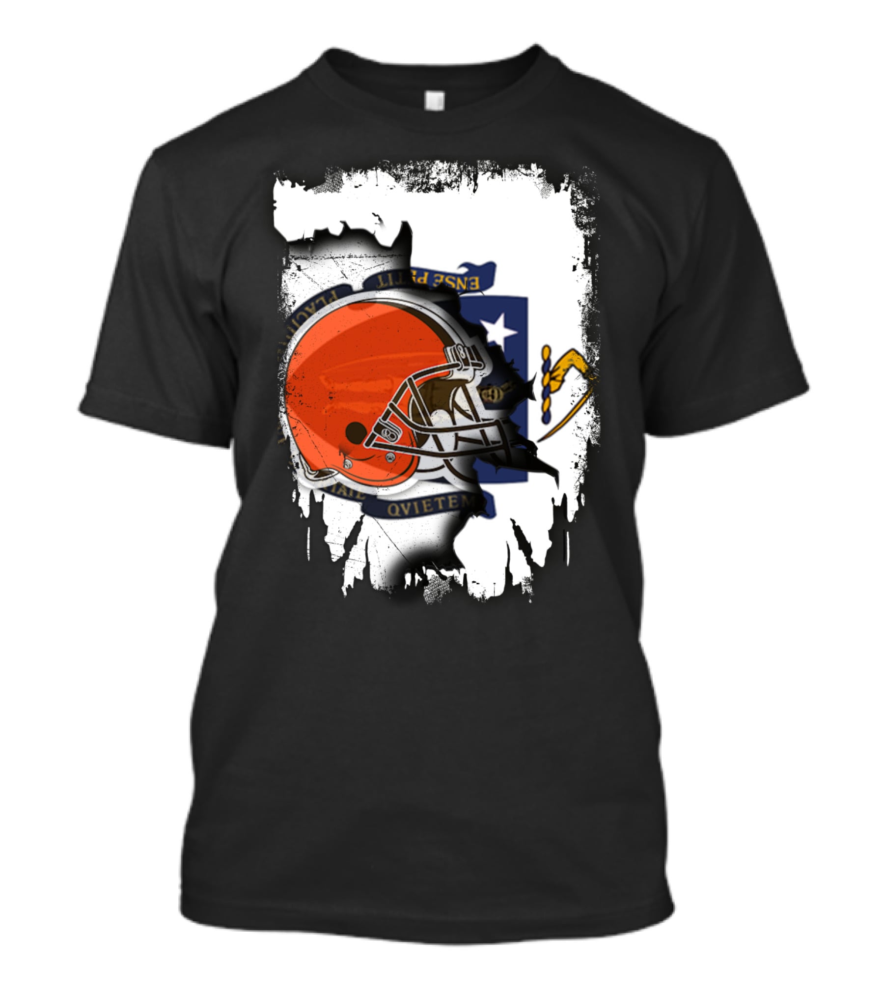 Massachusetts Unites With Cleveland Browns Helmet And State Flag T-Shirt