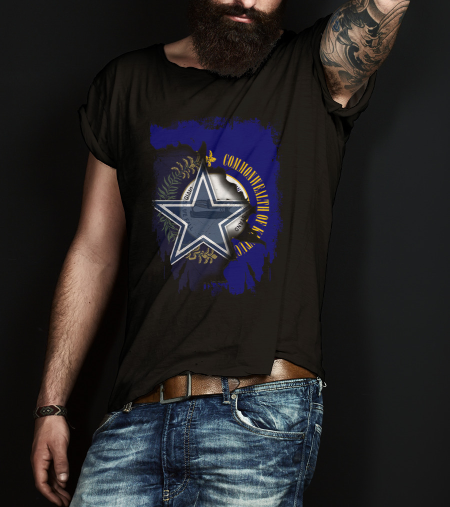 Commonwealth Of Kentucky Dallas Cowboys Star Emblem Fusion T-Shirt