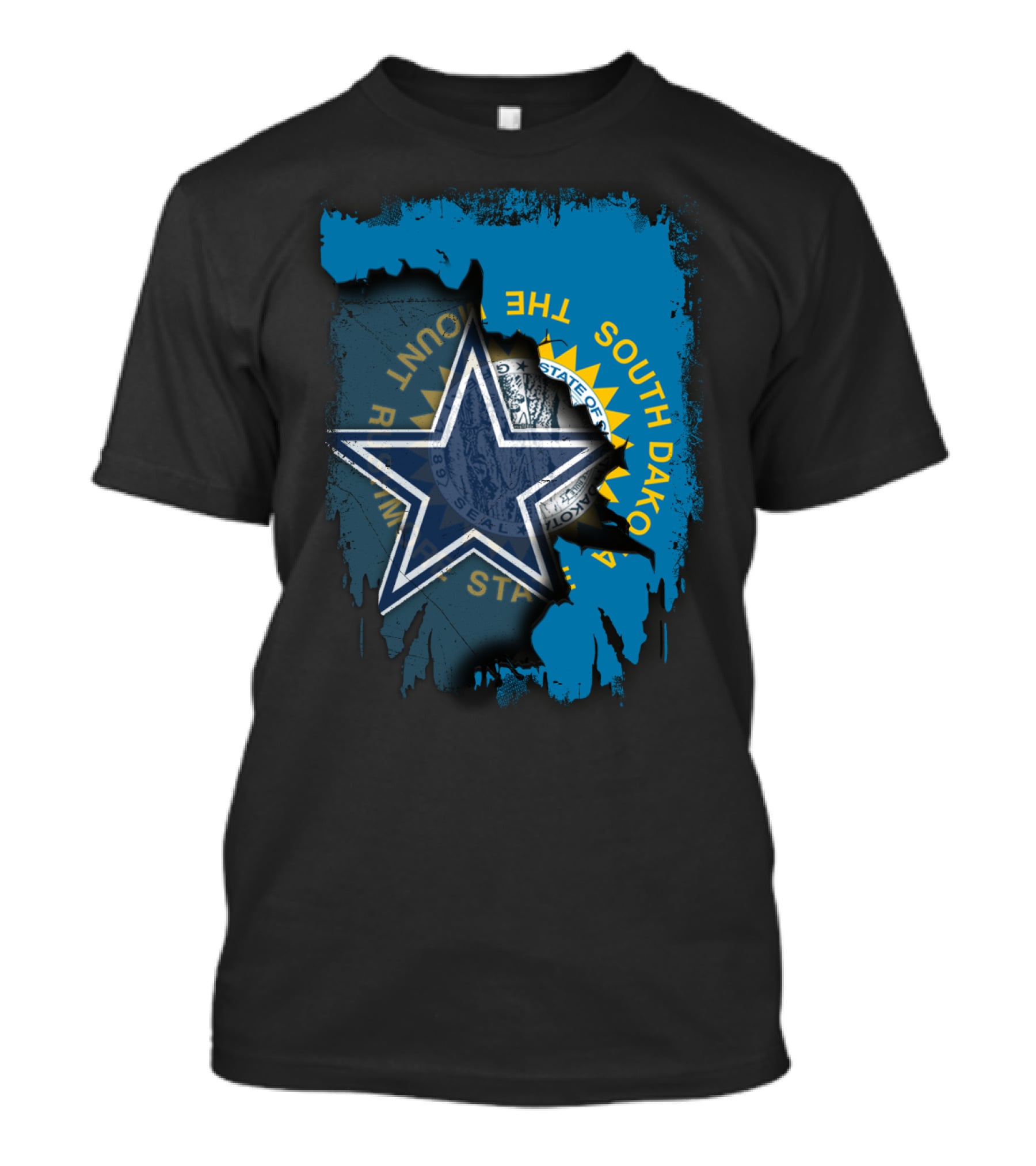 South Dakota Pride With Dallas Cowboys Star Integration T-Shirt