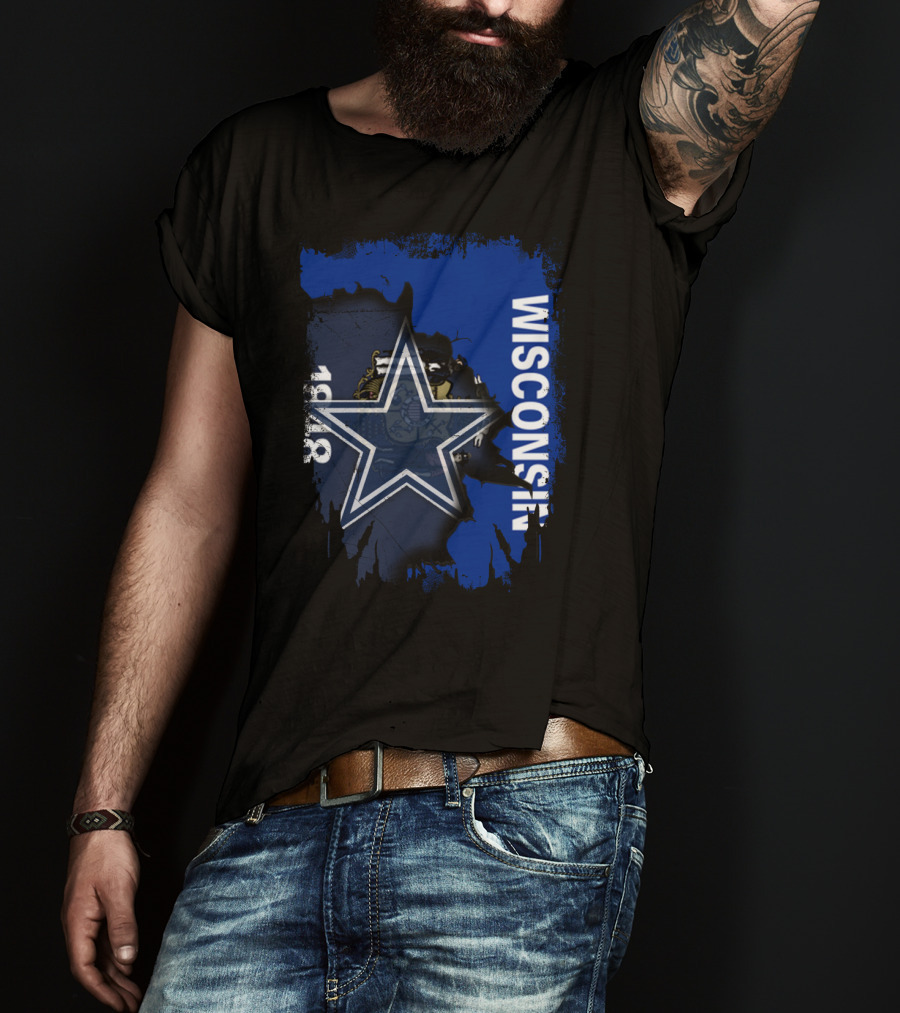 Wisconsin 1848 With Iconic Star Symbol Together T-Shirt