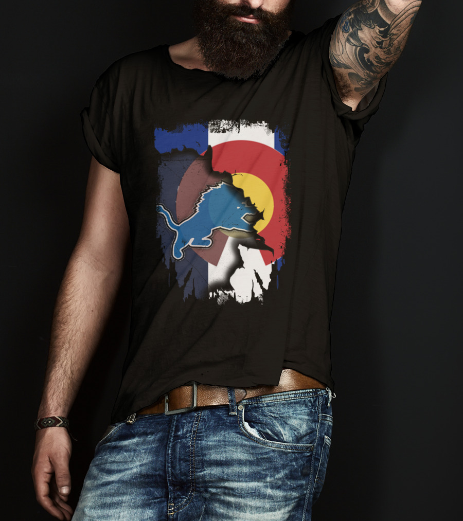 Together Colorado With Lions Detroit Pride Fusion T-Shirt