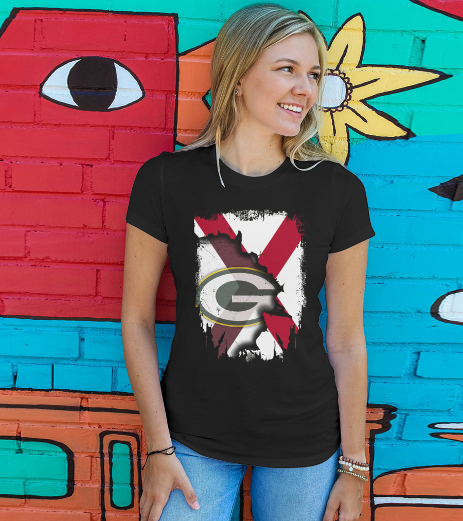 Alabama And Green Bay Packers United T-Shirt