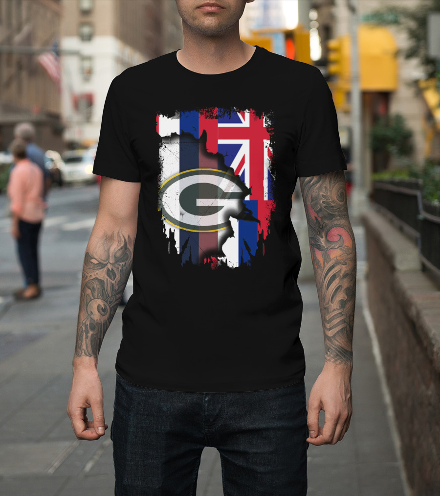 Together Hawaii With Packers G Logo Union Jack T-Shirt
