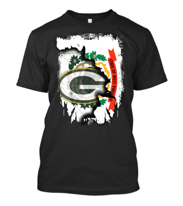 State Of West Virginia Packers Logo Collaboration T-Shirt