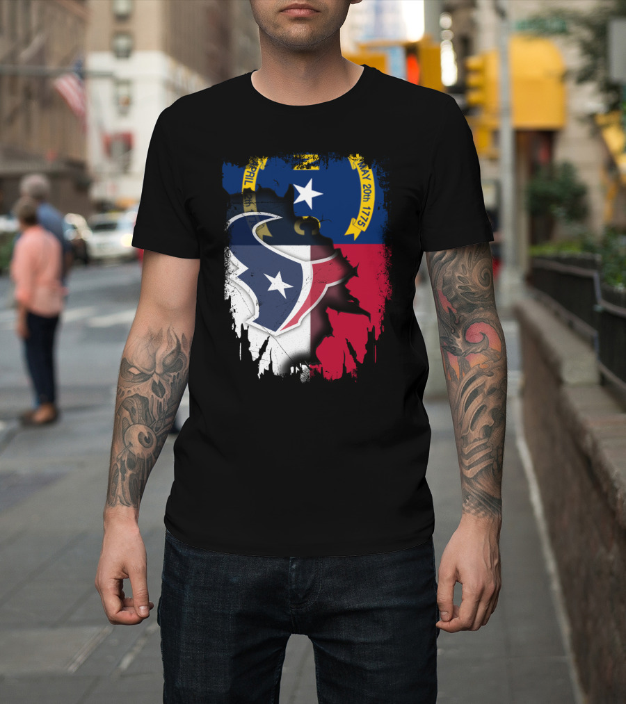 North Carolina And Texans Symbolic Unity With State And Sports T-Shirt