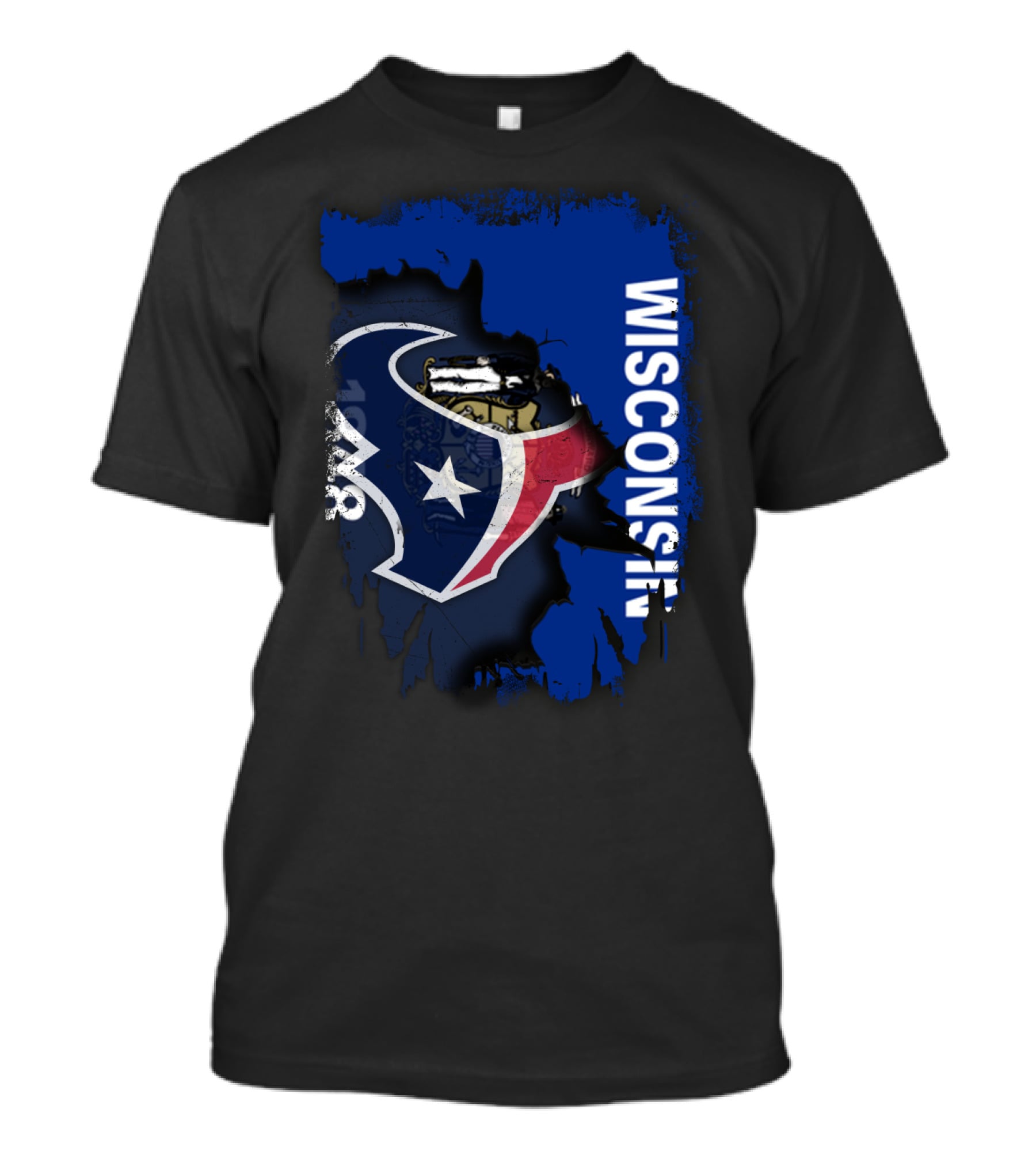 Wisconsin Texan Unity With Star Emblem T-Shirt