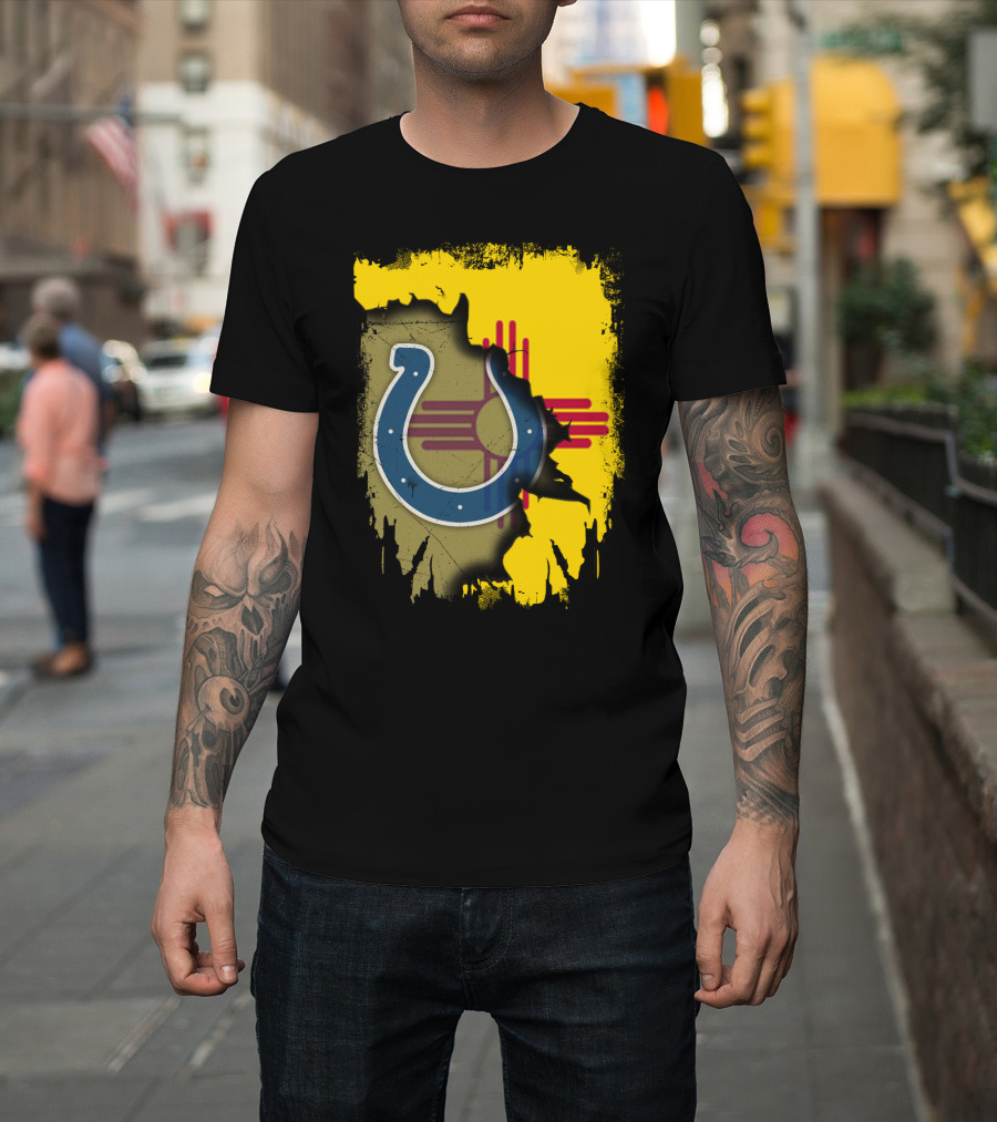 Together New Mexico Zia with Colts Horseshoe T-Shirt
